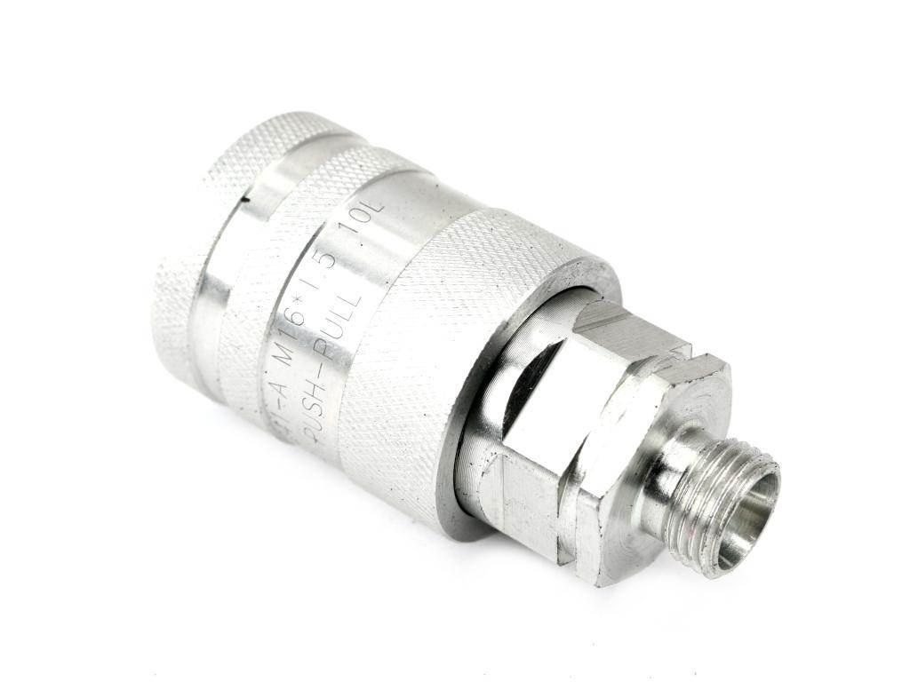 Szybkozłącze hydrauliczne gniazdo M16x1.5 gwint zewnętrzny EURO PUSH-PULL ( - zdjęcie 2