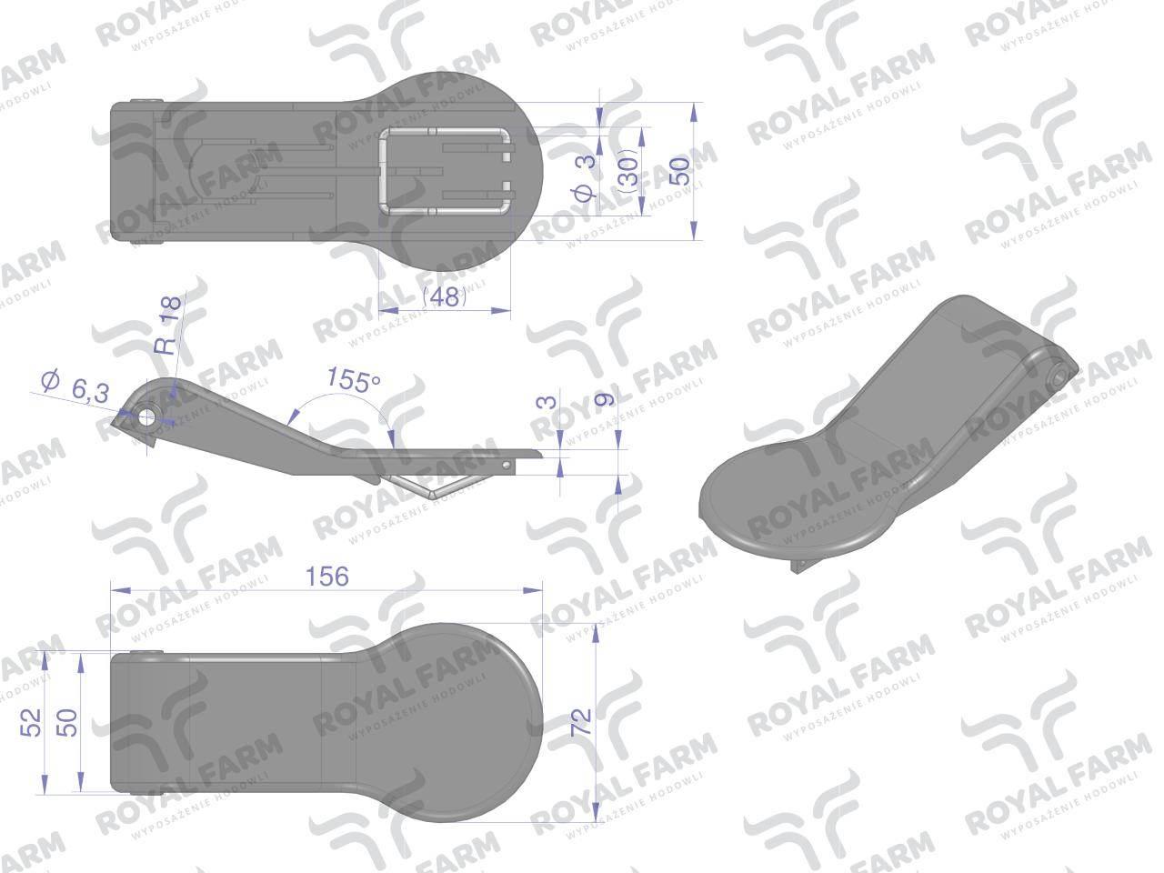 Poidło plastikowe dla bydła i koni 2.6 ROYAL FARM 2szt RF-20906026 - zdjęcie 4