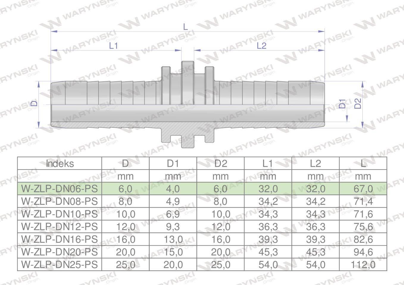 Zakucie hydrauliczne Łącznik węży DN06 PREMIUM Waryński 10szt - zdjęcie 3