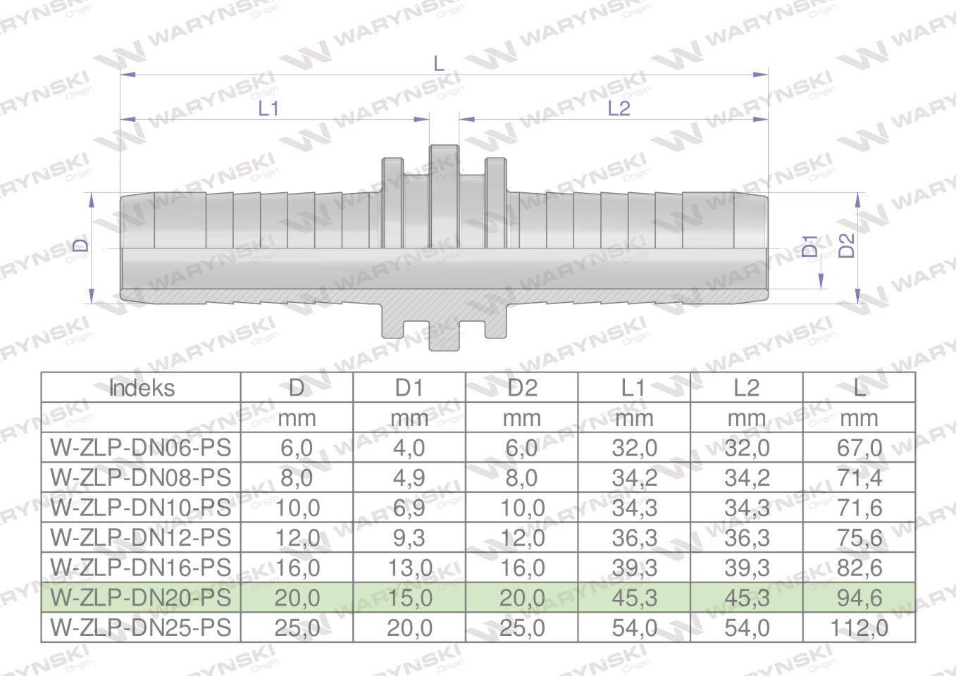 Zakucie hydrauliczne Łącznik węży DN20 PREMIUM Waryński 10szt - zdjęcie 3