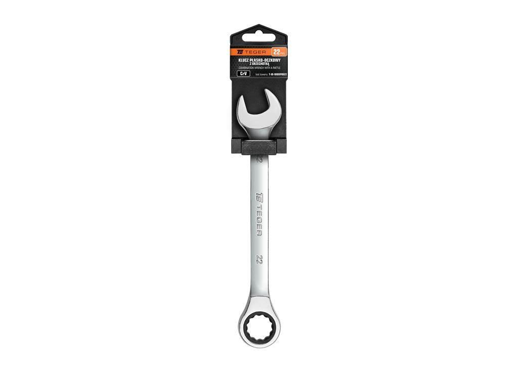 Klucz płasko-oczkowy z grzechotką 22 mm / TEGER T-W-NWKPOG22