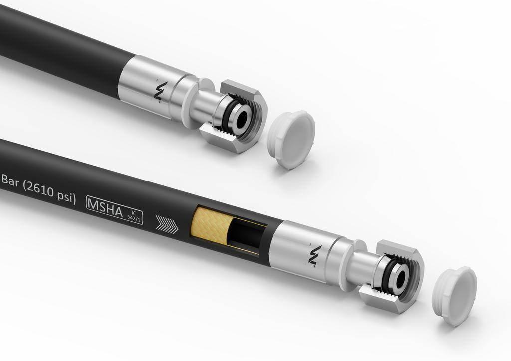 Przewód hydrauliczny gładki z uszczelnieniem - gwint M18x1.5 proste L-4000m - zdjęcie 2