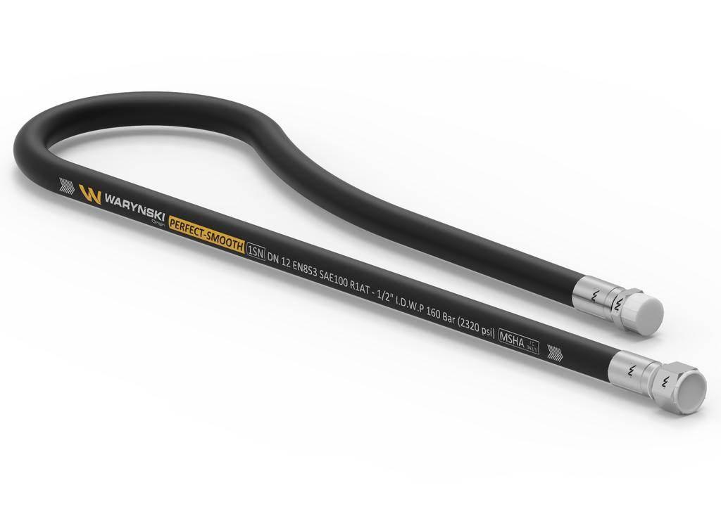 Przewód hydrauliczny gładki z uszczelnieniem - gwint M22x1.5 proste L-1100m