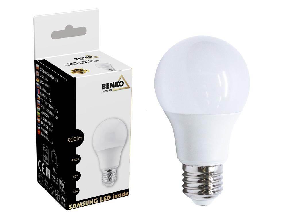 Żarówka LED (LED SAMSUNG) 230V E27 A60 9.5W 900LM 4000K barwa dzienna 10szt