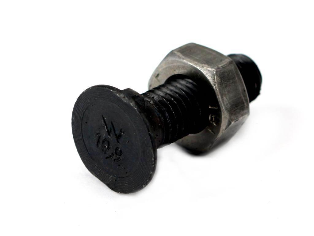 Śruba kpl. płużna dwunoskowa większy łeb M12x30 mm kl.12.9 Waryński 25szt