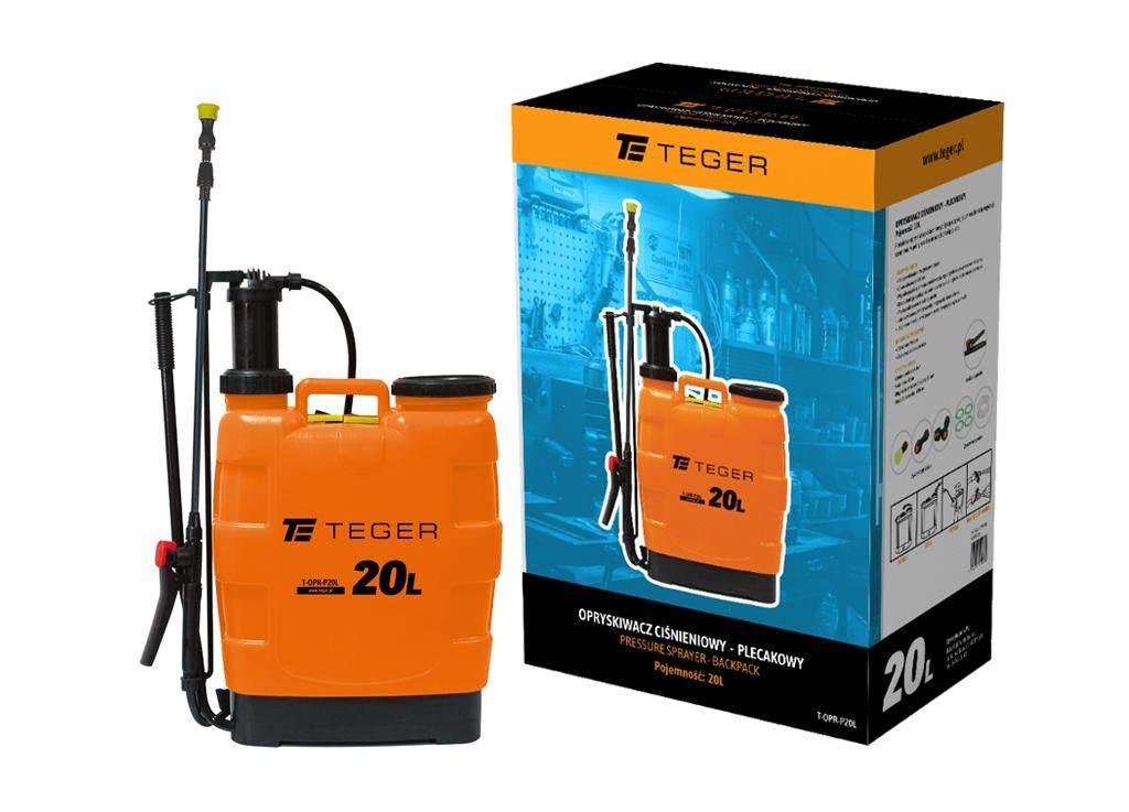 Opryskiwacz ciśnieniowy plecakowy 20L TEGER T-OPR-P20L
