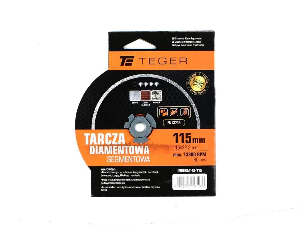Tarcza diamentowa segmentowa 115x22.23 mm do cięcia betonu TEGER T-AT-115 - zdjęcie 2