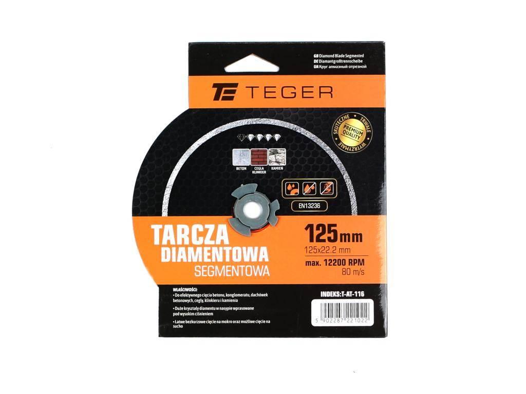 Tarcza diamentowa segmentowa 125x22.23 mm do cięcia betonu TEGER T-AT-116 - zdjęcie 2