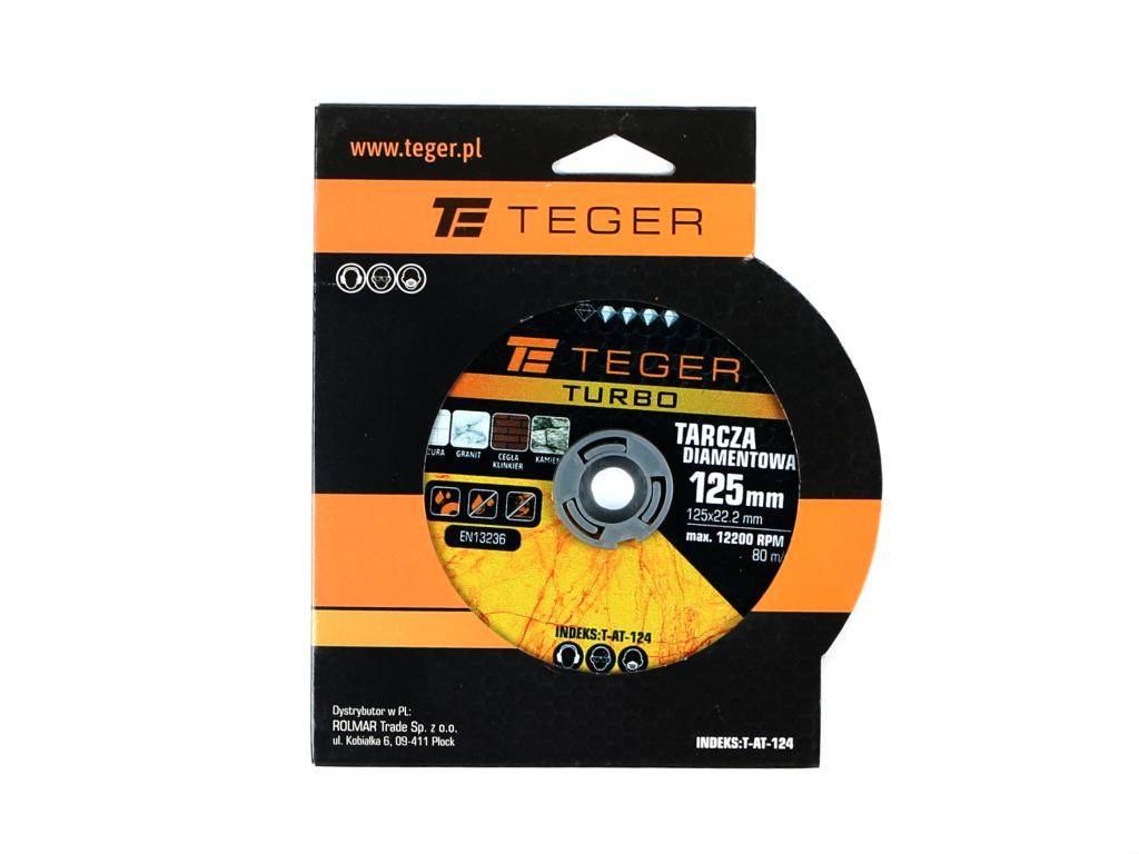 Tarcza diamentowa TURBO 125x22.23 mm TEGER T-AT-124