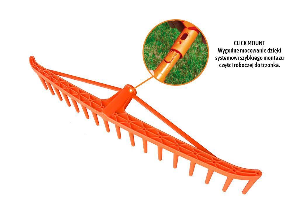 Grabie plastikowe do siana 18 zębne (mocowanie CLICK) / TEGER T-O-GRAP001 - zdjęcie 2