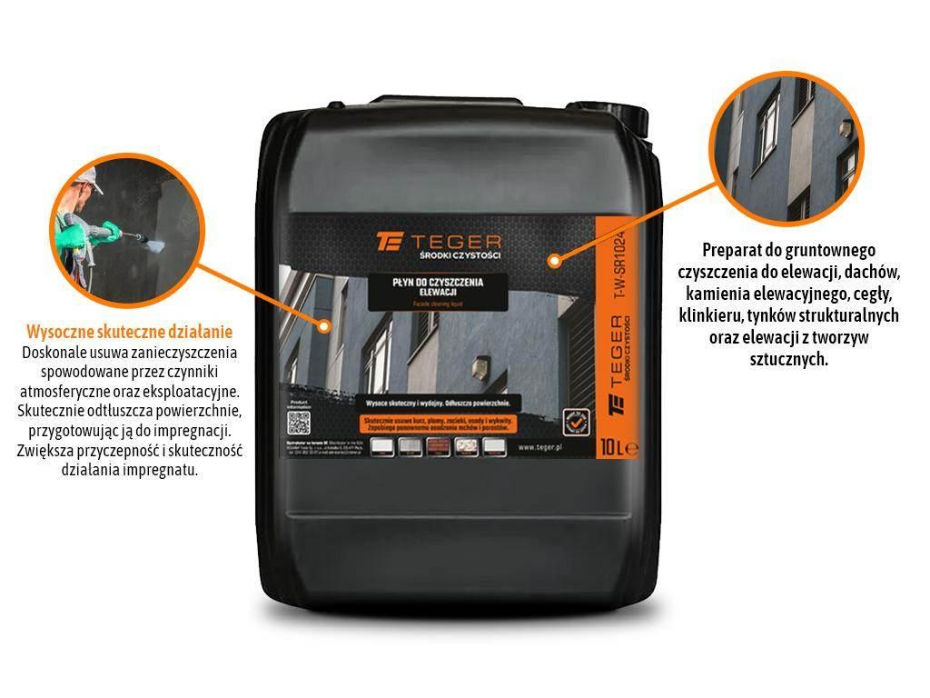 Płyn do czyszczenia elewacji 10l / TEGER T-W-SR1024 - zdjęcie 2