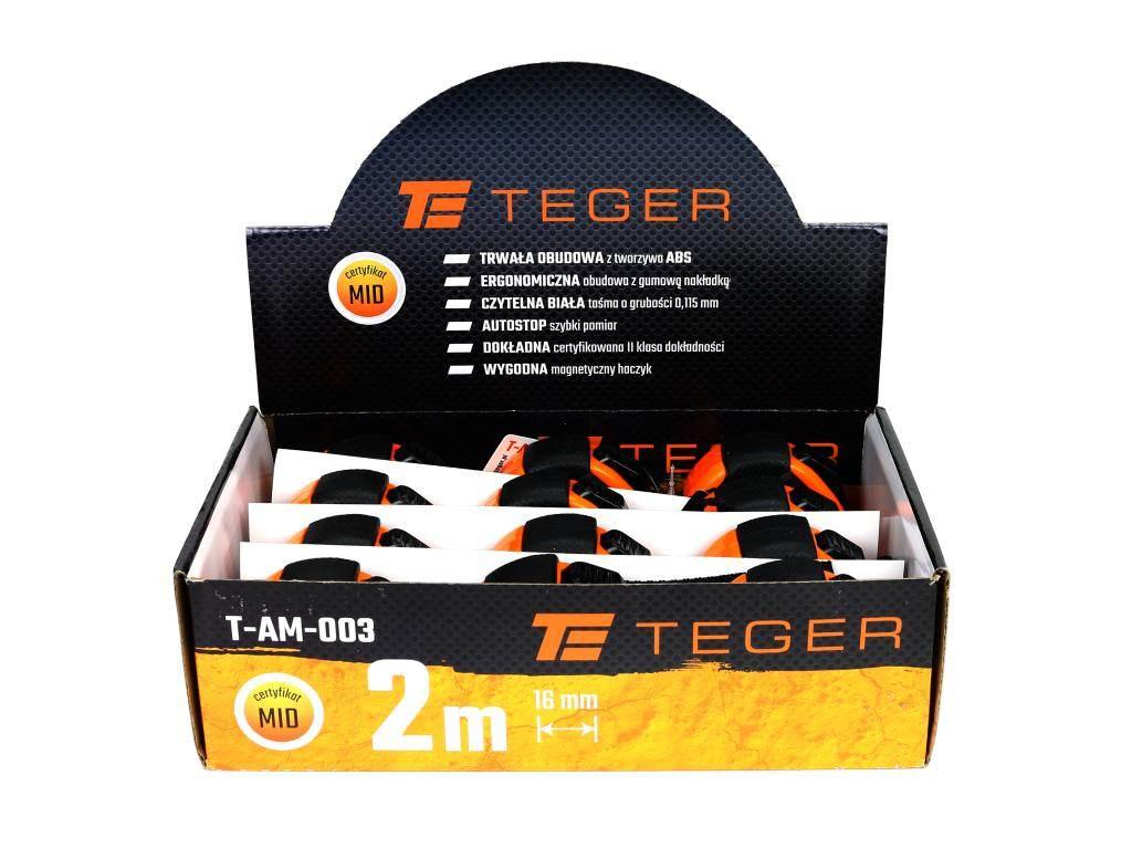 Miara stalowa rozwijana 2m 16mm TEGER T-AM-003 - zdjęcie 2