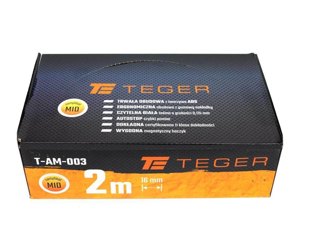Miara stalowa rozwijana 2m 16mm TEGER T-AM-003 - zdjęcie 3