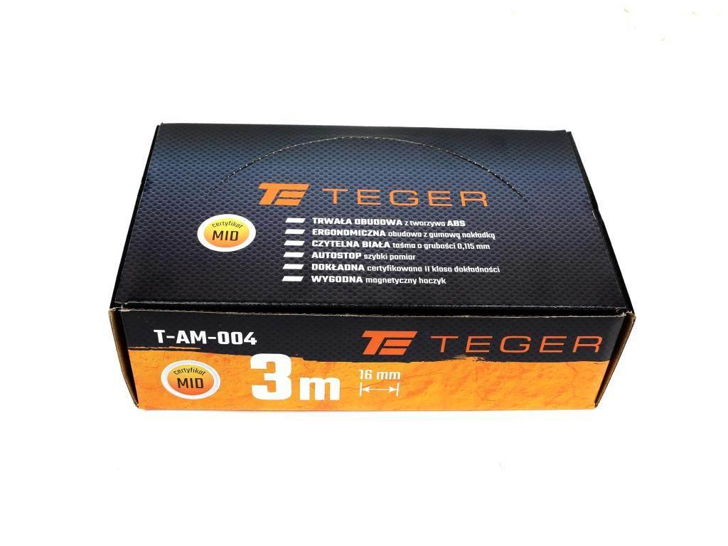 Miara stalowa rozwijana 3m 16mm TEGER T-AM-004 - zdjęcie 3