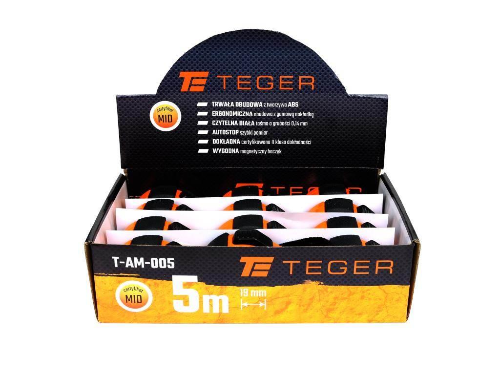 Miara stalowa rozwijana 5m 19mm TEGER T-AM-005 - zdjęcie 2