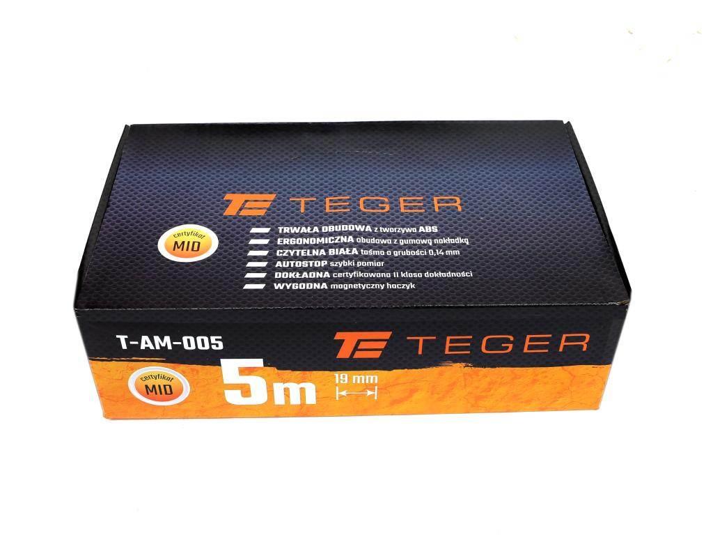 Miara stalowa rozwijana 5m 19mm TEGER T-AM-005 - zdjęcie 3