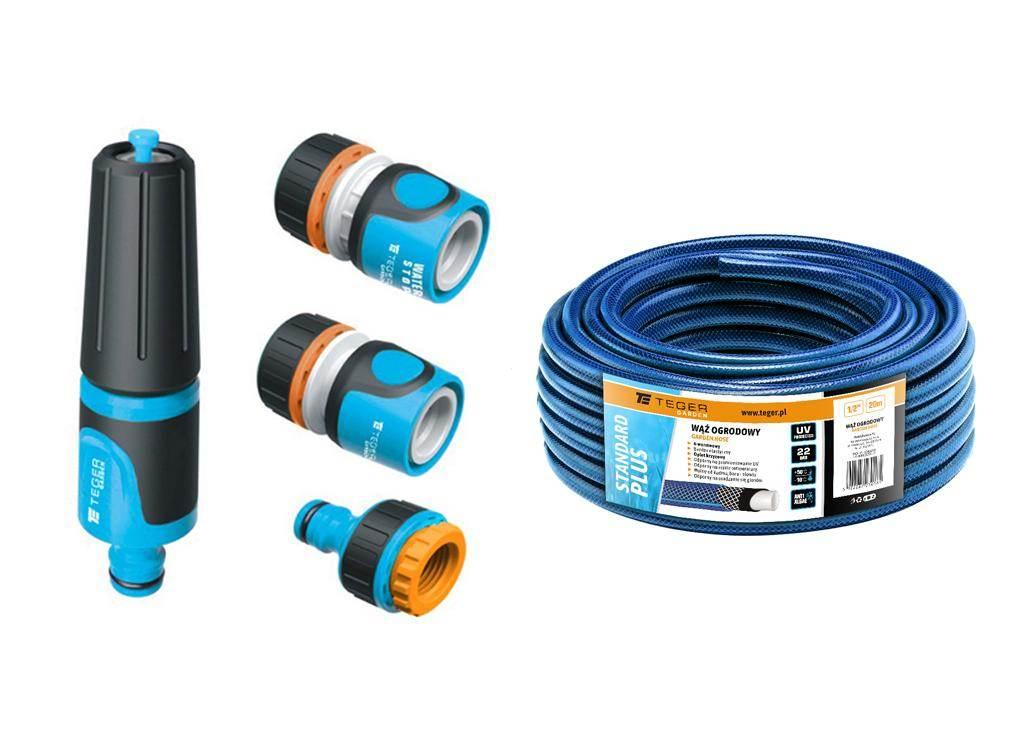 Zestaw ogrodowy 1/2" (wąż 20m. zestaw natryskowy) / TEGER T-O-ZESOG001