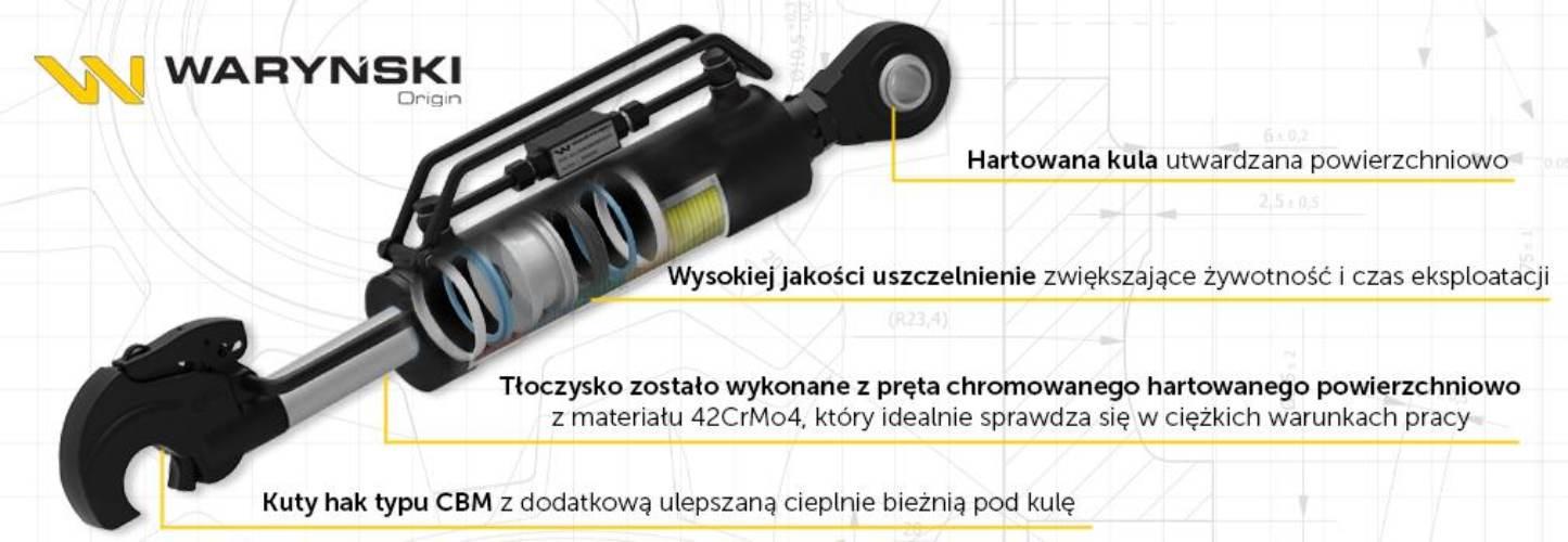 Łącznik Centralny Hydrauliczny KAT-2 Ursus C-385 Zetor WARYŃSKI - zdjęcie 3