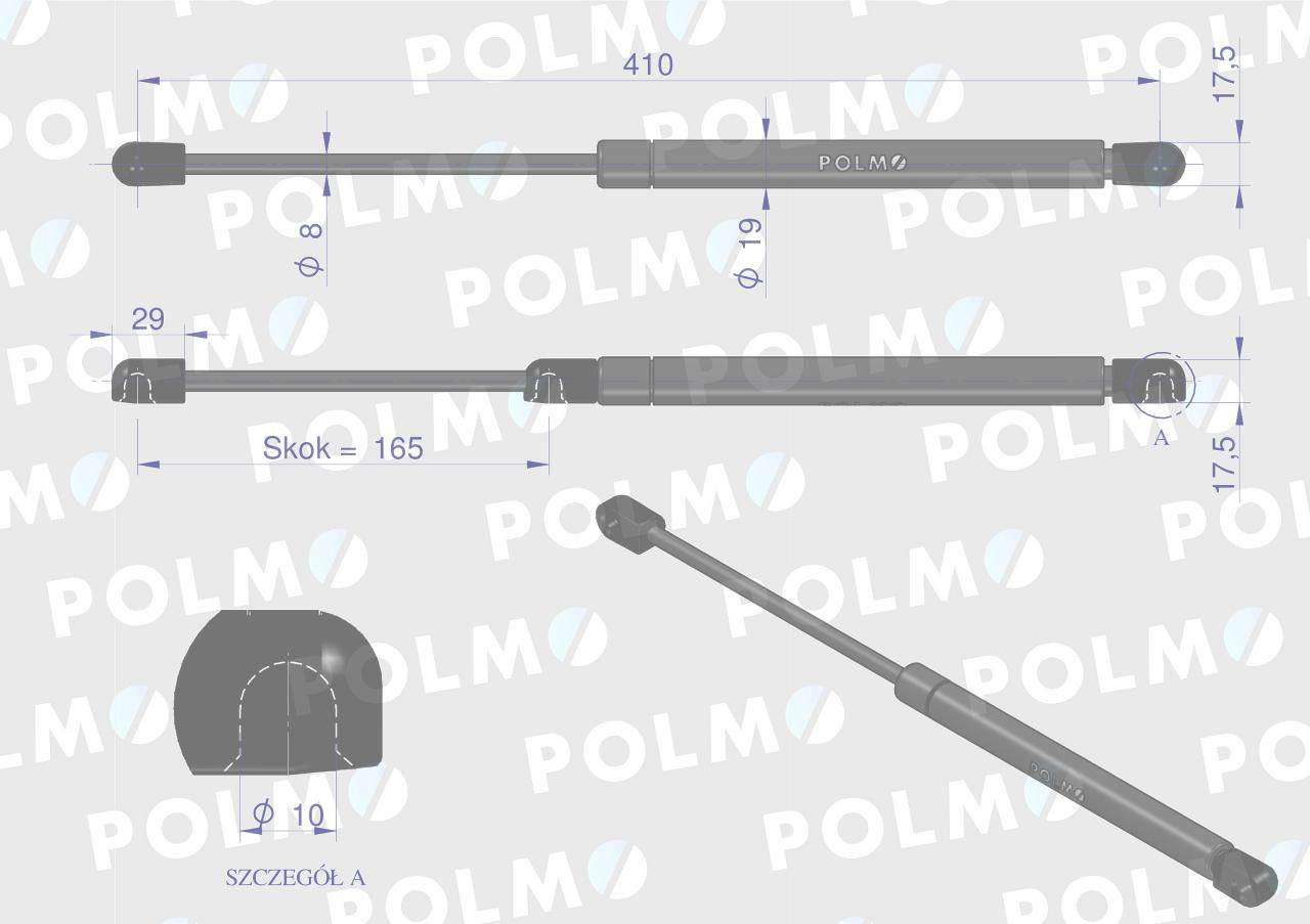 Siłownik dachu 10368919 pasuje do Zetora Proxima Forterra POLMO 10368919P - zdjęcie 2