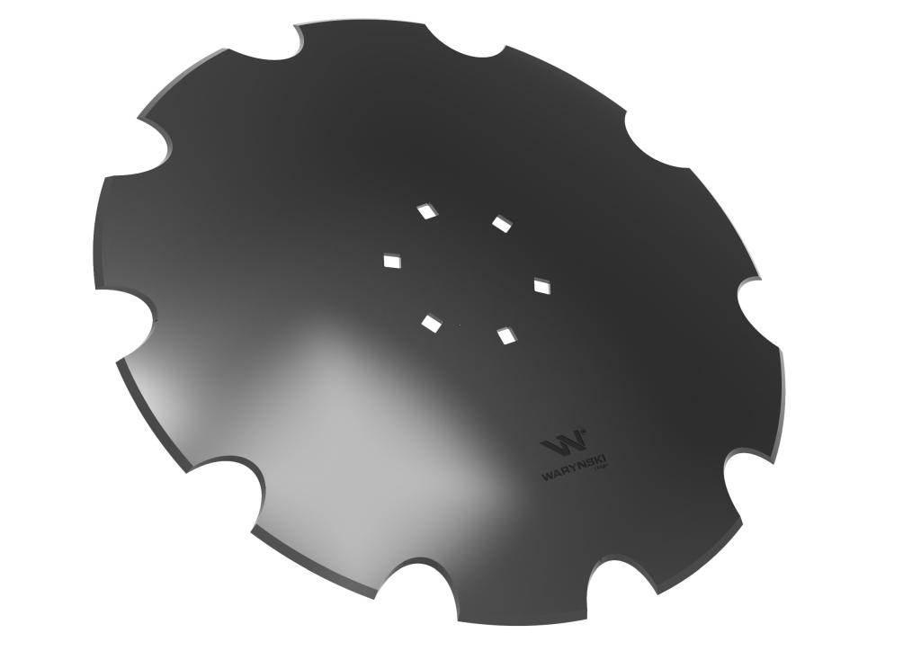 Talerz uzębiony Z-10 fi 560 mocowanie 6/120 grubość 4 mm stal borowa WARYŃS