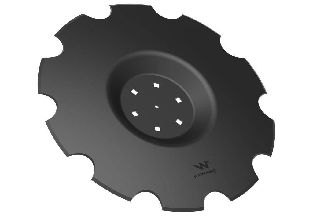 Talerz uzębiony Z-10 fi 560 mocowanie 6/120 grubość 4 mm przetłoczony stal