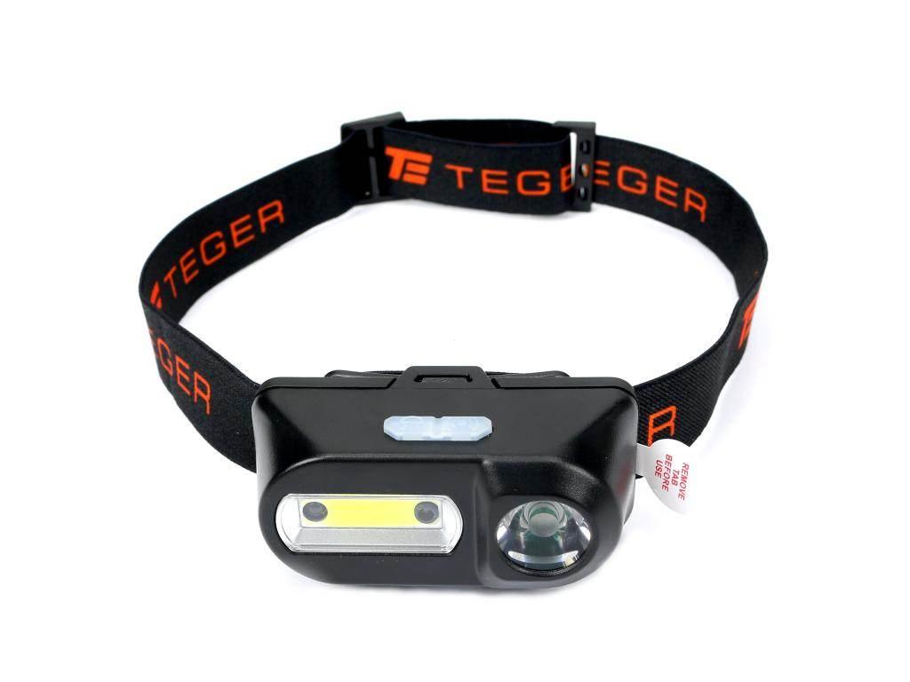 Latarka czołówka LED COB 200 Lm z czujnikiem ruchu USB Teger T-LED-0081