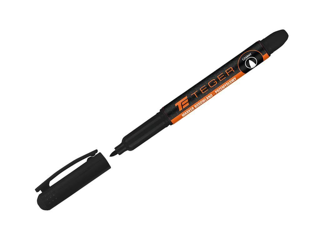Marker budowlano - przemysłowy - czarny (końcówka okrągła 1.5 mm tusz czarn