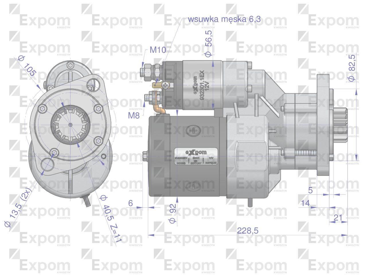 Rozrusznik z reduktorem typu Magneton Lamborghini Same 9142602 Blu Line EXP - zdjęcie 3
