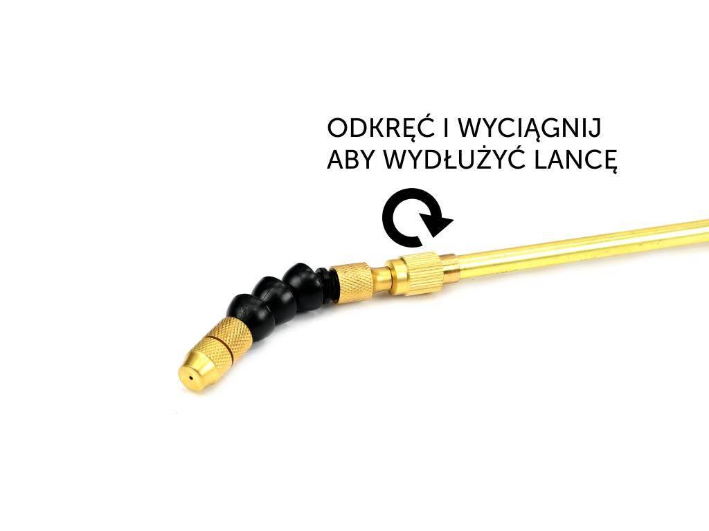 Regulowana metalowa lanca teleskopowa do opryskiwacza ciśnieniowego 5/8/10L - zdjęcie 3