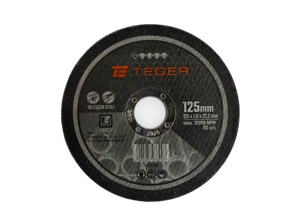 Tarcza korundowa do cięcia 125x 1.0 mm szt. TEGER 10szt T-AT-101