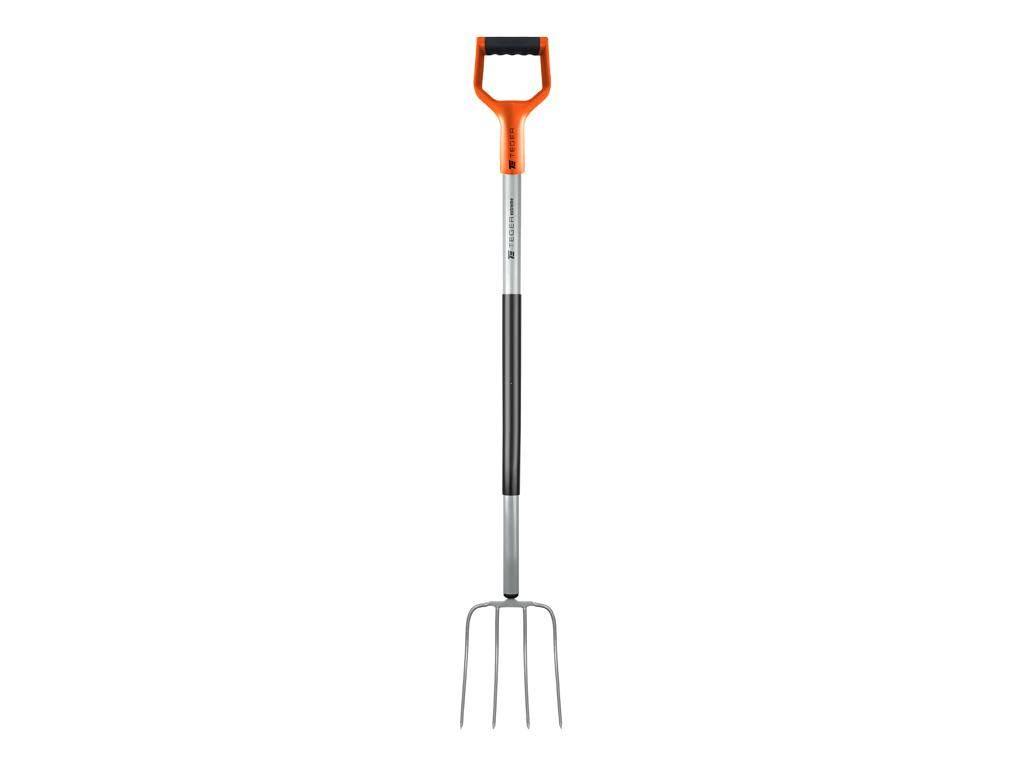 Widły gospodarcze 4-zębne na metalowym trzonku - Standard (dł. 1300 mm) Ext