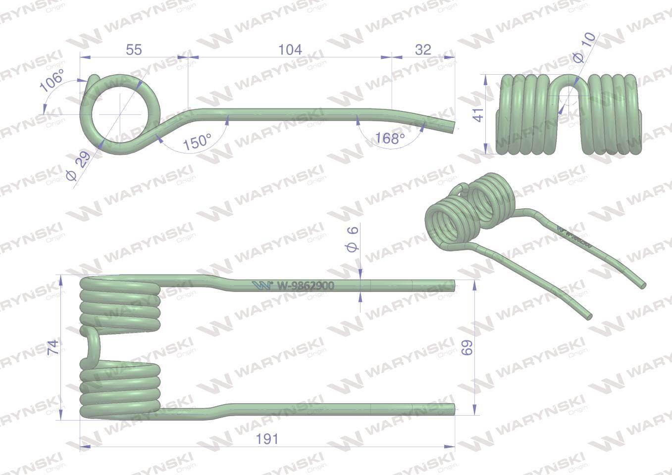 Palec podbieracza zastosowanie Claas Waryński W-9862900 - zdjęcie 2