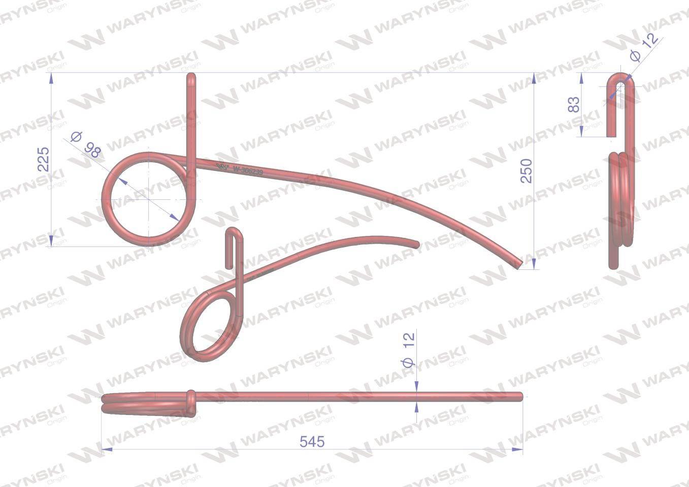 Palec zagarniający zastosowanie Rabe Waryński W-306239 - zdjęcie 2