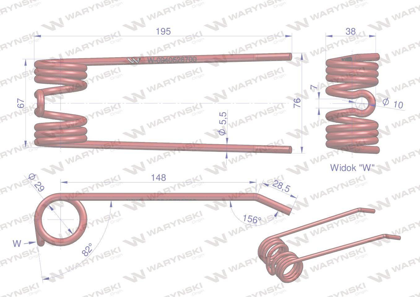 Palec podbieracza zastosowanie Welger RP12 Waryński W-0940526700 - zdjęcie 2