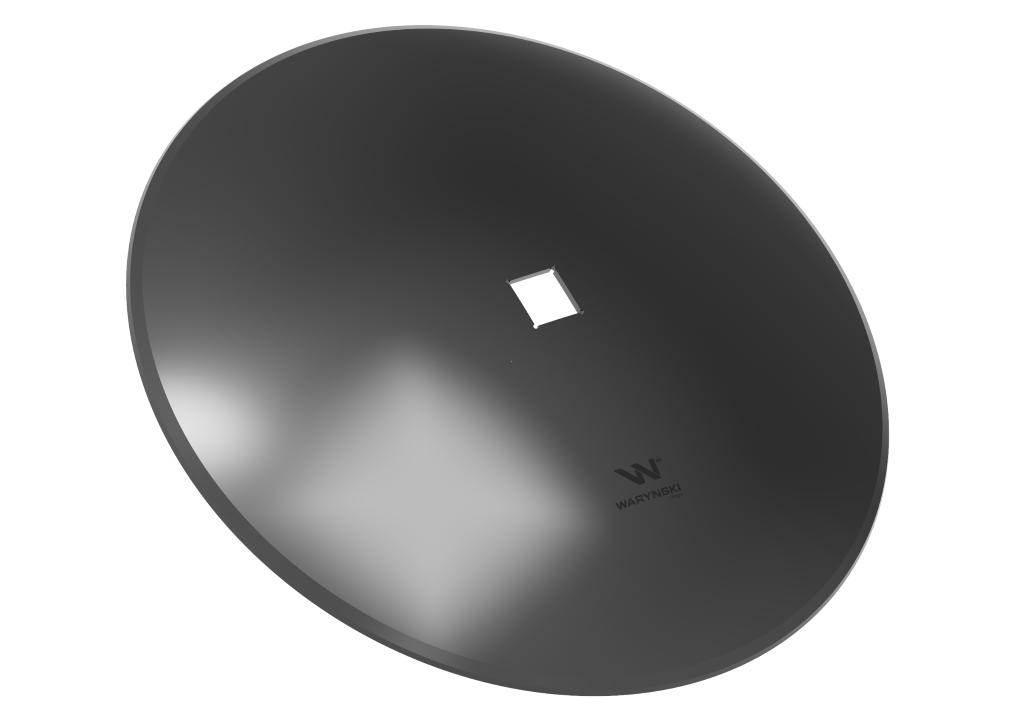Talerz gładki fi 610 otwór 40x40 stal borowa WARYŃSKI R W-56104060