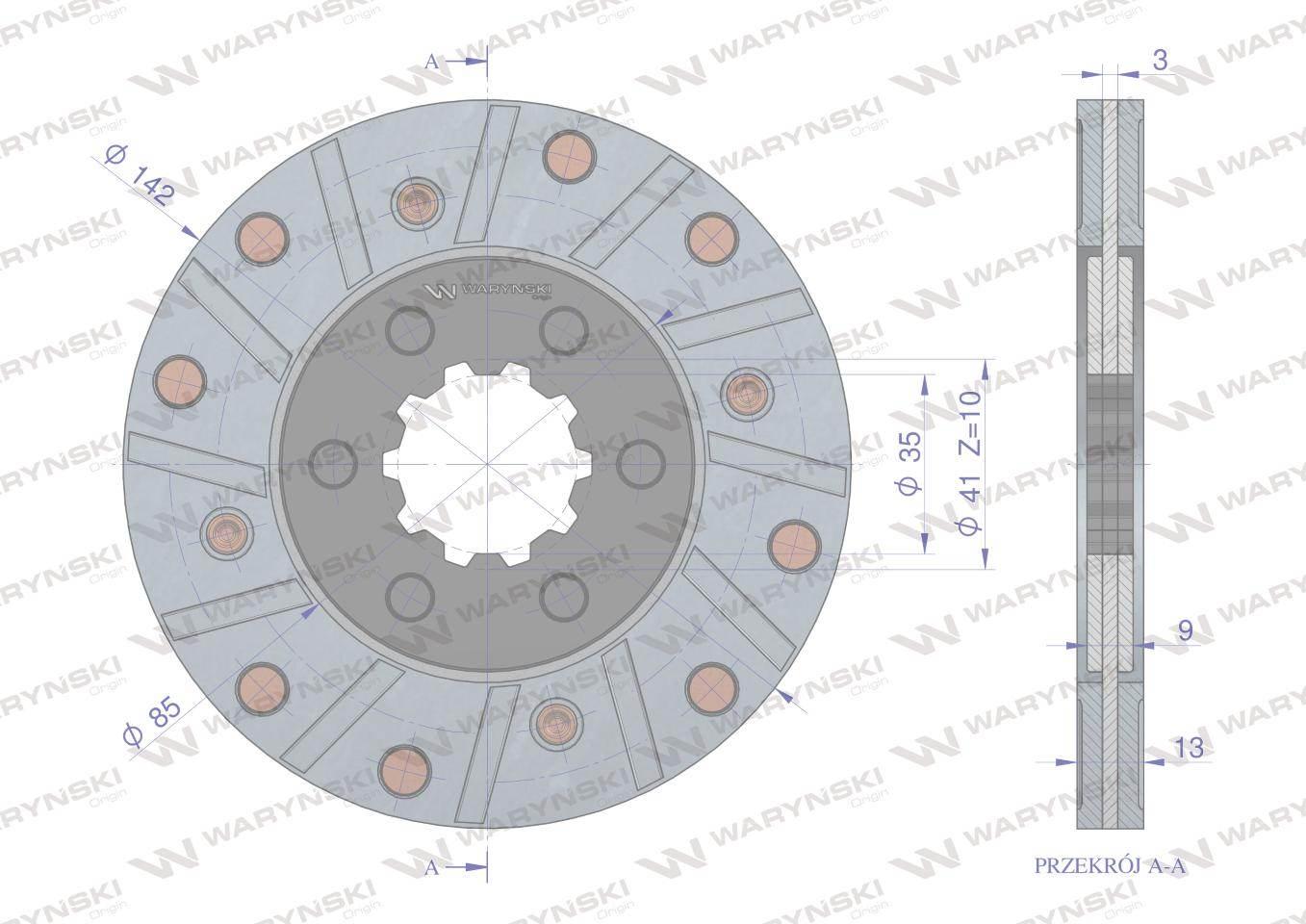 Tarcza hamulcowa 3134666R93 CASE. Waryński 3134666R93W - zdjęcie 3