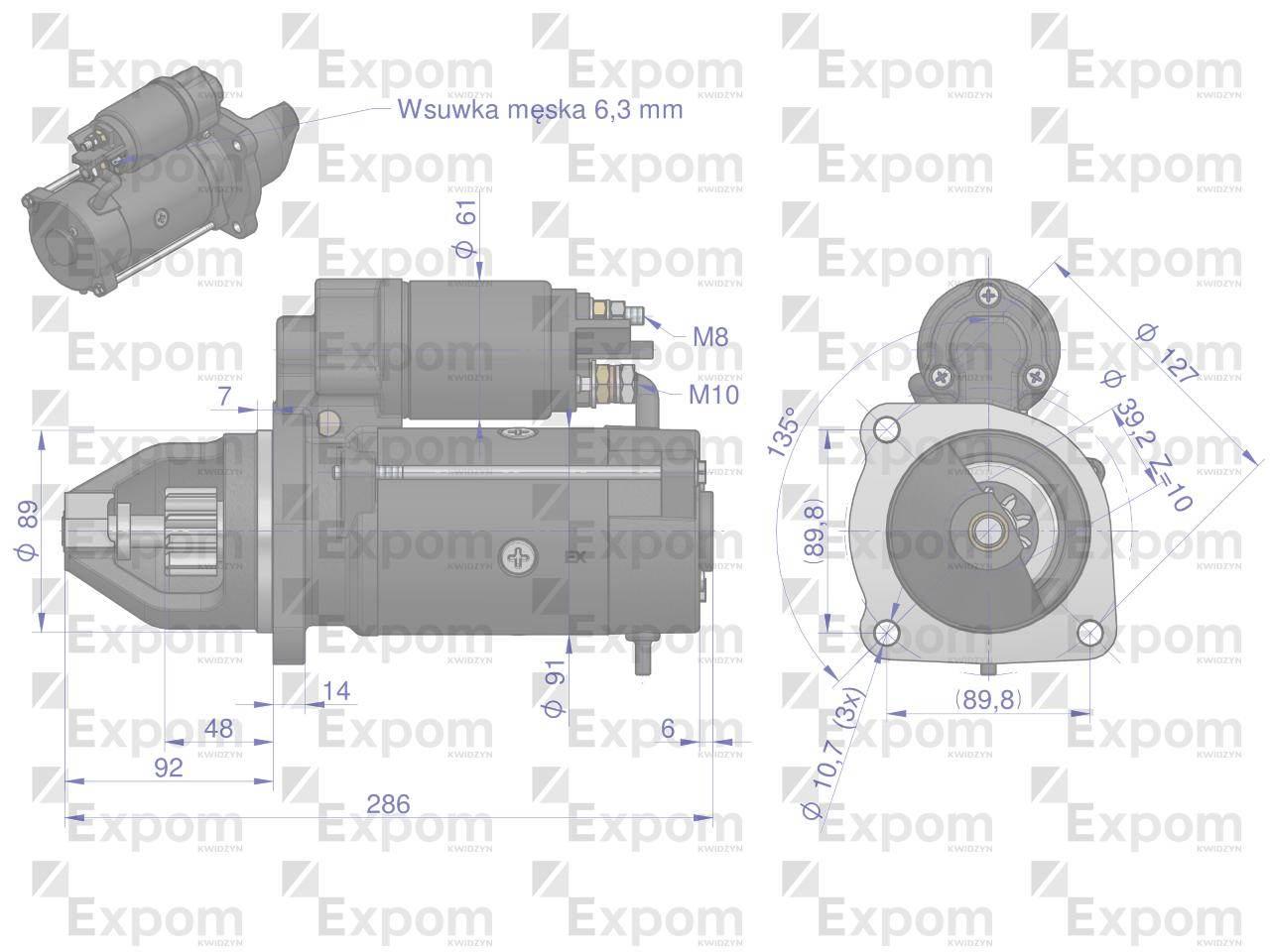 Rozrusznik Case Typu Iskra 379IS1018 EXPOM KWIDZYN eu MS152EX - zdjęcie 3