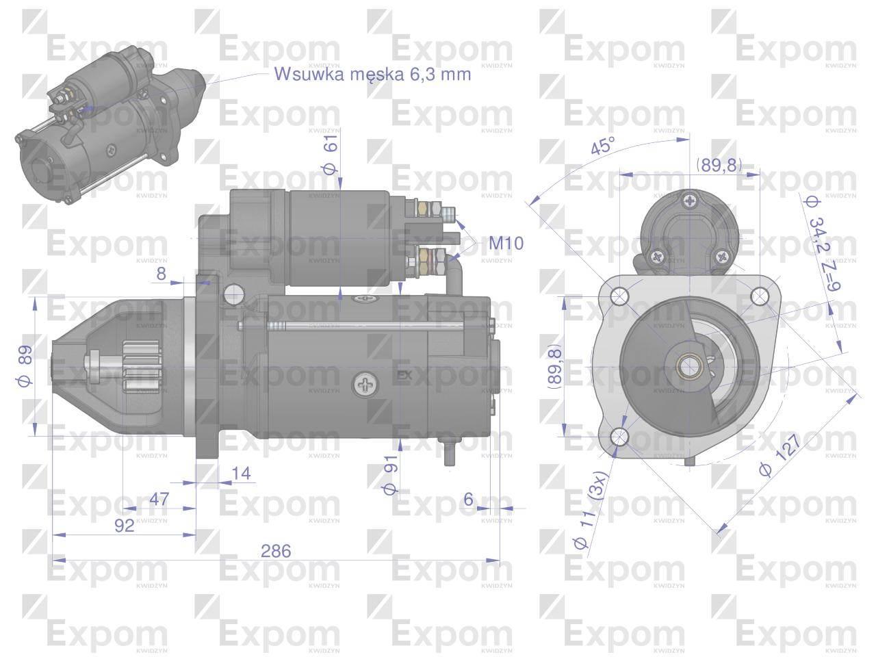 Rozrusznik Case Typu Iskra 379IS0889 EXPOM KWIDZYN eu MS272EX - zdjęcie 3