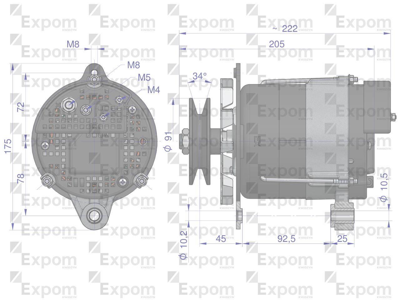 Alternator MTZ 100A EXPOM KWIDZYN eu G9701.3701EX - zdjęcie 3