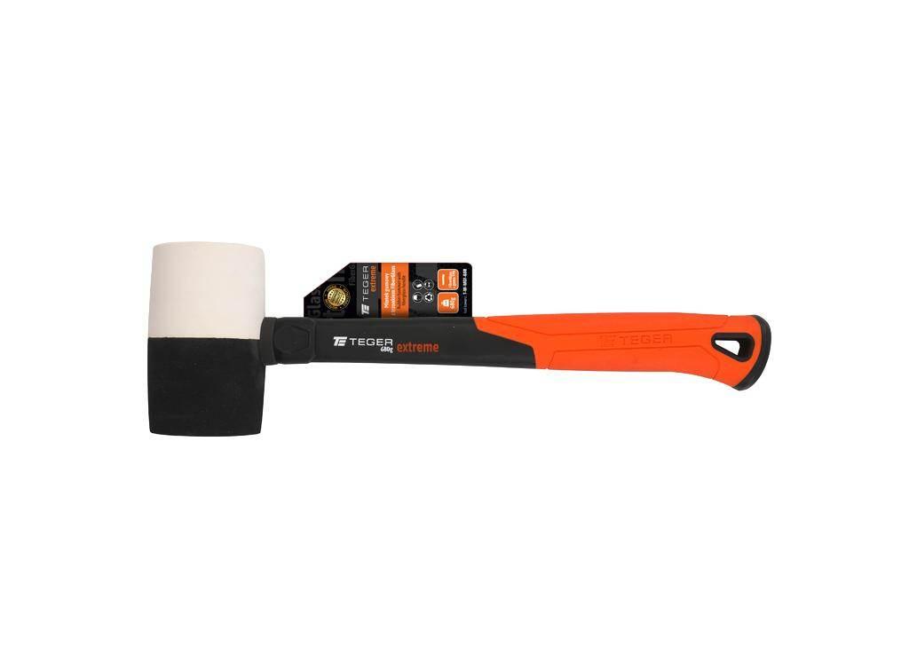 Młotek gumowy z trzonkiem fiberglass 680 g Extreme / TEGER T-W-MGF-680 - zdjęcie 3