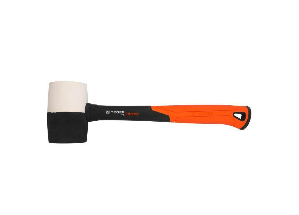 Młotek gumowy z trzonkiem fiberglass 910 g Extreme / TEGER T-W-MGF-910