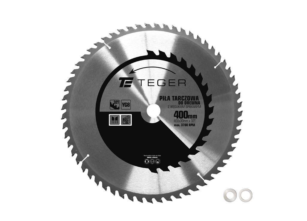 Piła tarczowa do drewna z węglikiem spiekanym 400x30x32T / TEGER T-PTD-034