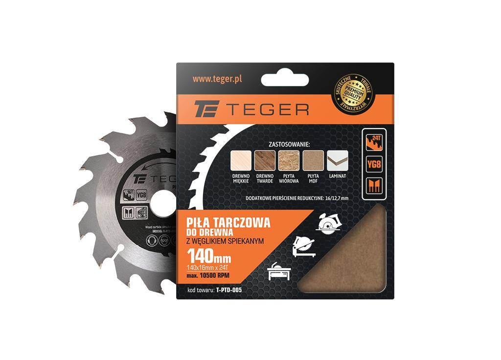 Piła tarczowa do drewna z węglikiem spiekanym 140x20x16T / TEGER T-PTD-006 - zdjęcie 2