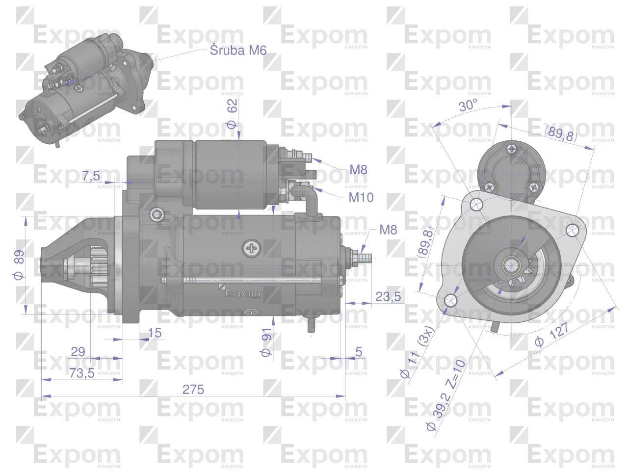 Rozrusznik 12V SAME Typ Iskra MS297 EXPOM KWIDZYN eu MS297EX - zdjęcie 3