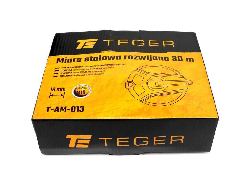 Miara stalowa rozwijana kompaktowa 16mm 30m TEGER T-AM-013 - zdjęcie 5