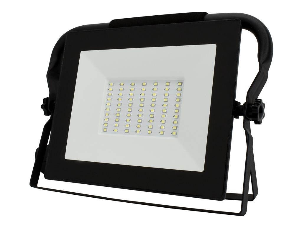 Naświetlacz LED SMD 50W 6500K 4320LM IP65 CZARNY PRZENOŚNY PRZEWÓD 1.5M