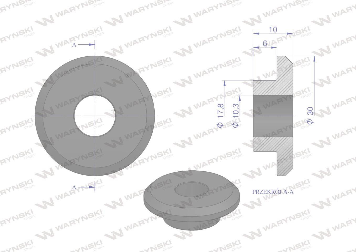 Tulejka wewnętrzna noża rozdrabniacza 18mm do noża 3mm zastosowanie Claas W - zdjęcie 2