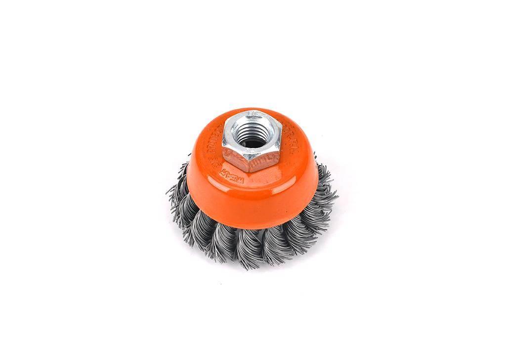 Szczotka doczołowa z nakrętką - drut skręcany M14/60 mm / TEGER
