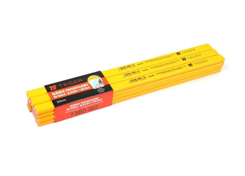 Ołówek przemysłowy - do szkła glazury i metalu / 300mm / TEGER szt) 12szt - zdjęcie 2