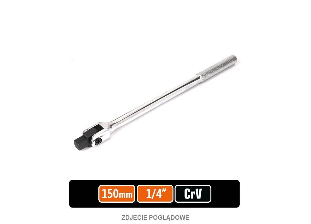 Pokrętło do nasadek obrotowe - uchylne 1/4" 150 mm, CR-V, TEGER